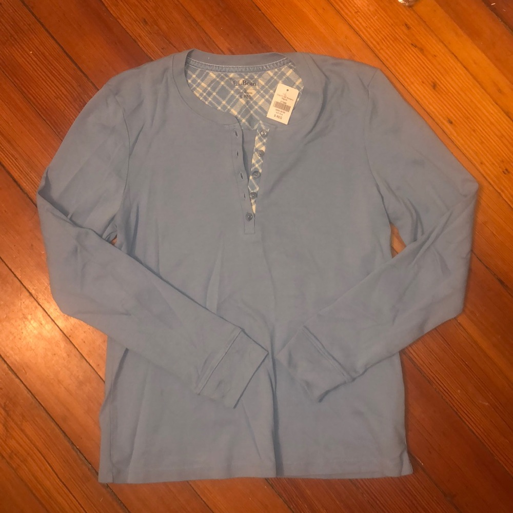 Women’s small L.L. Bean cozy soft blue pajama set